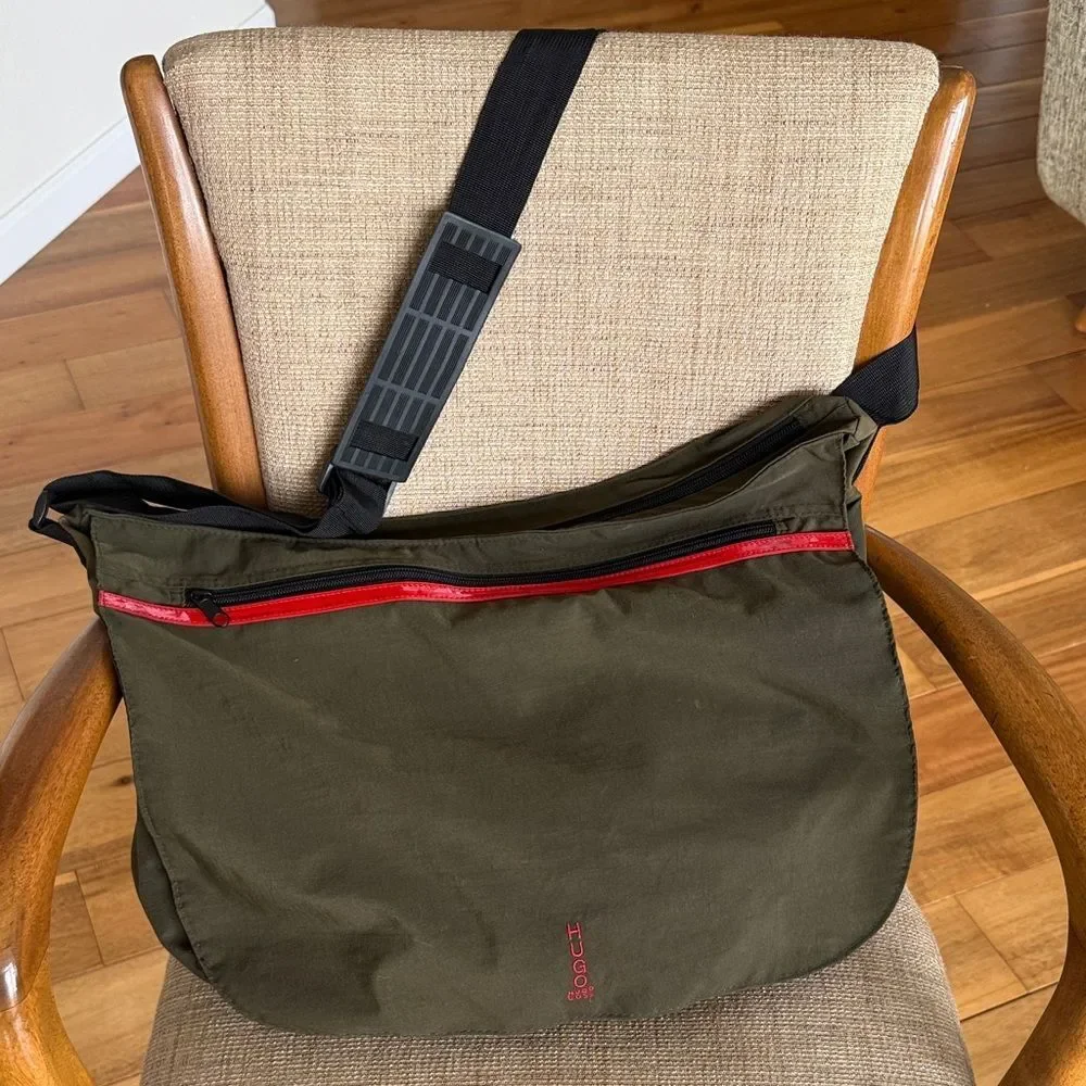 Hugo Boss nylon messenger bag
